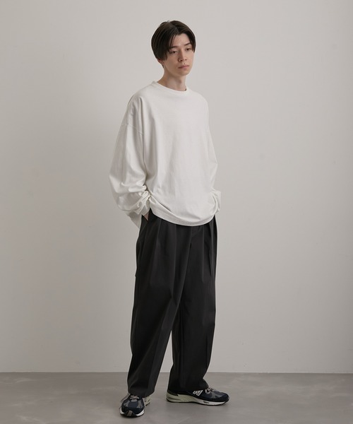 JUNRED（ジュンレッド）の「インタックアーチワイドパンツ（その他パンツ・メンズ・チャコールグレー/ホワイト系その他・S/M/L）」の17枚目の写真