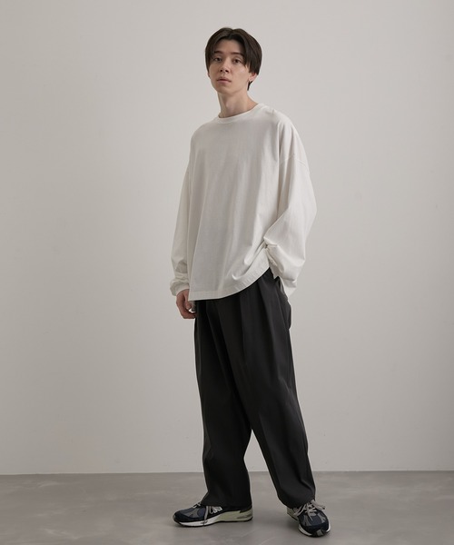 JUNRED（ジュンレッド）の「インタックアーチワイドパンツ（その他パンツ・メンズ・チャコールグレー/ホワイト系その他・S/M/L）」の12枚目の写真