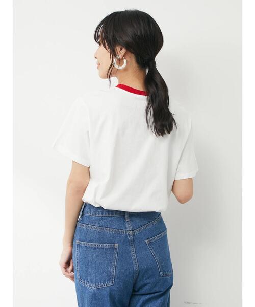 Green Parks(グリーンパークス)の「ヴィンテージ風ロゴ半袖Tシャツ(Tシャツ/カットソー・レディース・レッド/ブラック・FREE)」の12枚目の写真