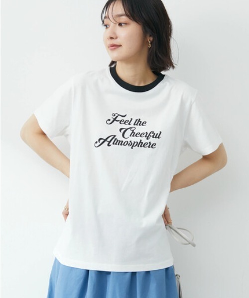 Green Parks(グリーンパークス)の「ヴィンテージ風ロゴ半袖Tシャツ(Tシャツ/カットソー・レディース・レッド/ブラック・FREE)」の1枚目の写真
