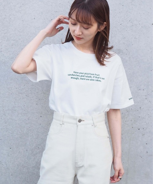 tiptop（ティップトップ）の「アソートロゴ刺繍Tシャツ（Tシャツ/カットソー・レディース・ブラック/オフホワイト/ピンク/アイボリー/A/B・FREE）」の14枚目の写真