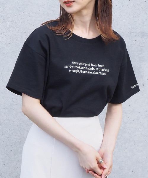 tiptop（ティップトップ）の「アソートロゴ刺繍Tシャツ（Tシャツ/カットソー・レディース・ブラック/オフホワイト/ピンク/アイボリー/A/B・FREE）」の19枚目の写真