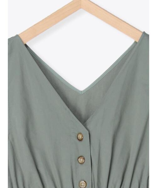 ehka sopo(エヘカソポ)の「ウエスト切替Vネックジャンスカ(ワンピース・レディース・イエロー/グリーン/ネイビー・フリ-)」の22枚目の写真