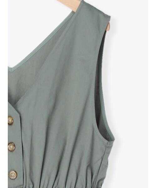 ehka sopo(エヘカソポ)の「ウエスト切替Vネックジャンスカ(ワンピース・レディース・イエロー/グリーン/ネイビー・フリ-)」の21枚目の写真