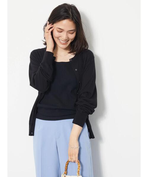 AMERICAN HOLIC(アメリカンホリック)の「UVカット加工クルーネックニットカーディガン(カーディガン/ボレロ・レディース・ブラック/ブルー/グリーン/アイボリー・M/L)」の5枚目の写真