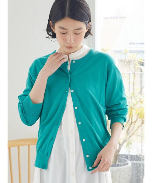 AMERICAN HOLIC(アメリカンホリック)の「UVカット加工クルーネックニットカーディガン(カーディガン/ボレロ・レディース・ブラック/ブルー/グリーン/アイボリー・M/L)」の6枚目の写真