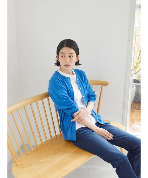 AMERICAN HOLIC(アメリカンホリック)の「UVカット加工クルーネックニットカーディガン(カーディガン/ボレロ・レディース・ブラック/ブルー/グリーン/アイボリー・M/L)」の9枚目の写真