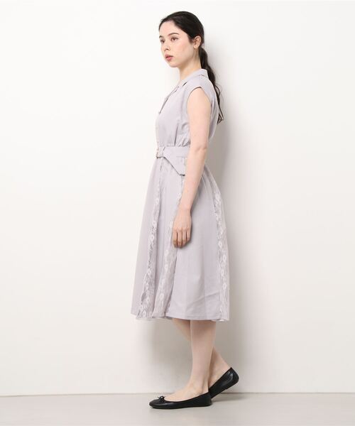TORTE(トルテ)の「レース開襟シャツワンピース(ワンピース・レディース・ベージュ系その他/ブラック系その他/ブラック/パープル・FREE)」の11枚目の写真