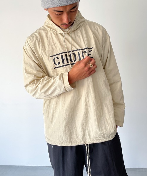 CANAL JEAN(キャナルジーン)の「choice_cnl(チョイス) "CHOICE"ナイロンプルオーバー(ナイロンジャケット・レディース・ベージュ/サックスブルー・MEDIUM/LARGE)」の1枚目の写真