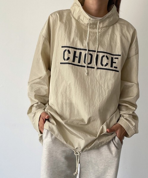 CANAL JEAN(キャナルジーン)の「choice_cnl(チョイス) "CHOICE"ナイロンプルオーバー(ナイロンジャケット・レディース・ベージュ/サックスブルー・MEDIUM/LARGE)」の10枚目の写真