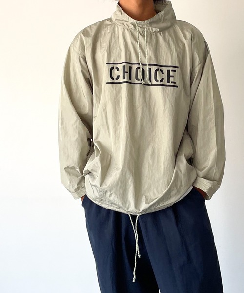 CANAL JEAN(キャナルジーン)の「choice_cnl(チョイス) "CHOICE"ナイロンプルオーバー(ナイロンジャケット・レディース・ベージュ/サックスブルー・MEDIUM/LARGE)」の5枚目の写真