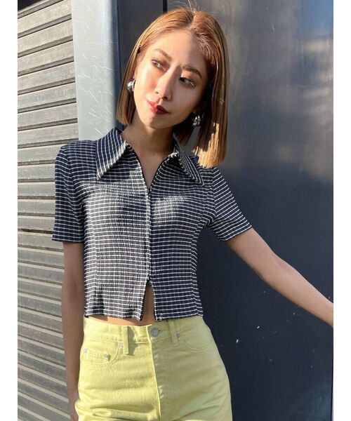 EMODA（エモダ）の「コンパクトショートシャツトップ（シャツ/ブラウス・レディース・その他/その他1/ブラック・FREE）」の21枚目の写真