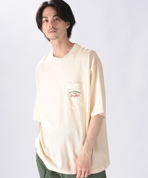 niko and... | ピグメント刺繍ポケットTシャツ(Tシャツ/カットソー)