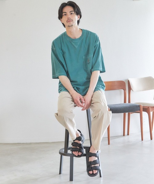 niko and...(ニコアンド)の「ピグメント刺繍ポケットTシャツ(Tシャツ/カットソー・メンズ・ライトグリーン/アイボリー/チャコール・MEDIUM/LARGE)」の4枚目の写真