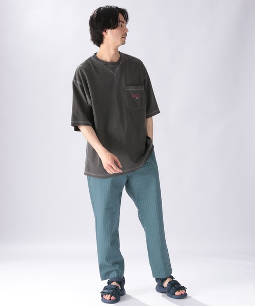 niko and...(ニコアンド)の「ピグメント刺繍ポケットTシャツ(Tシャツ/カットソー・メンズ・ライトグリーン/アイボリー/チャコール・MEDIUM/LARGE)」の6枚目の写真