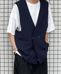 kutir | リネンライクジレベスト(セットアップで着用可)(ベスト)