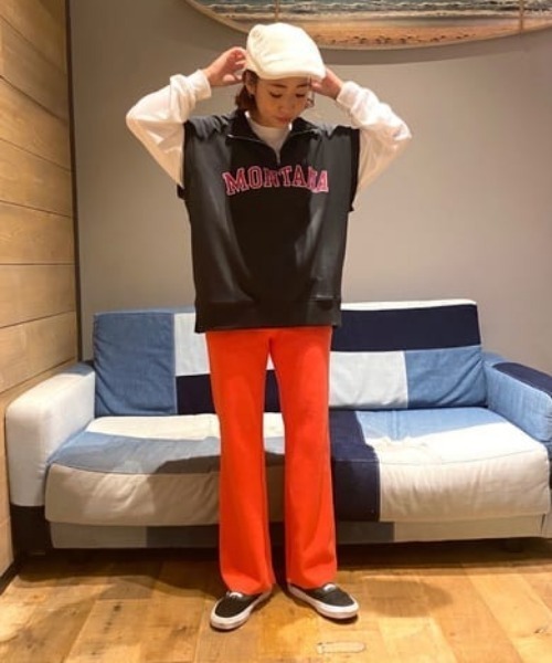 RODEO CROWNS WIDE BOWL（ロデオクラウンズワイドボウル）の「ハーフジップベストL/S Tシャツセット（Tシャツ/カットソー・レディース・チャコールグレー/杢グレー/グリーン・FREE）」の15枚目の写真