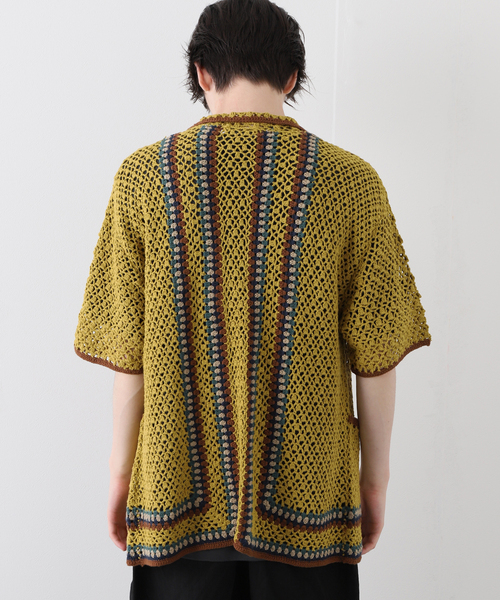 JOURNAL STANDARD(ジャーナルスタンダード)の「クロシェ編み 半袖オープンニットシャツ(シャツ/ブラウス・メンズ・アイボリー/マスタード/コバルトブルー・MEDIUM/LARGE)」の22枚目の写真