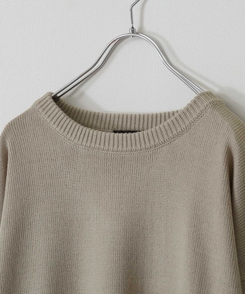 ZIP FIVE（ジップファイブ）の「【ZIP FIVE】 ベーシック オーバー クルーネック ニット / セーター（ニット/セーター・メンズ・ブラック/ダークグリーン/ベージュ/ネイビー/グレー/アイボリー・MEDIUM/LARGE/X-LARGE）」の18枚目の写真