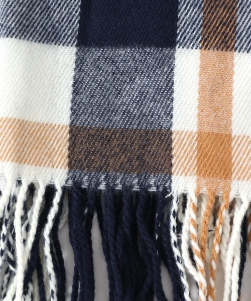 niko and...（ニコアンド）の「オリジナルチェックストール（ストール/ショール・レディース・ネイビー/グレー/オフホワイト/ピンク/ベビーピンク/サックスブルー/キャメル/チャコール・0）」の15枚目の写真