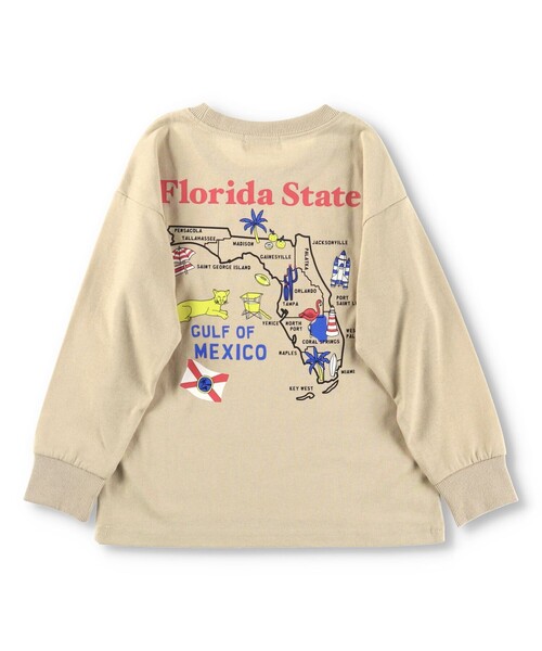 BRANSHES（ブランシェス）の「【bコレ】グラフィック長袖Tシャツ ロンT<br>（Tシャツ/カットソー・キッズ・カラフル/アイボリー/オリーブ/ブルーグレー/ブラック/ブルー/オフホワイト/キャメル/ライトグレー/チャコールグレー/ベージュ・100/140/110/150/120/160/130）」の7枚目の写真