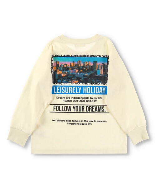 BRANSHES（ブランシェス）の「【bコレ】グラフィック長袖Tシャツ ロンT<br>（Tシャツ/カットソー・キッズ・カラフル/アイボリー/オリーブ/ブルーグレー/ブラック/ブルー/オフホワイト/キャメル/ライトグレー/チャコールグレー/ベージュ・100/140/110/150/120/160/130）」の13枚目の写真