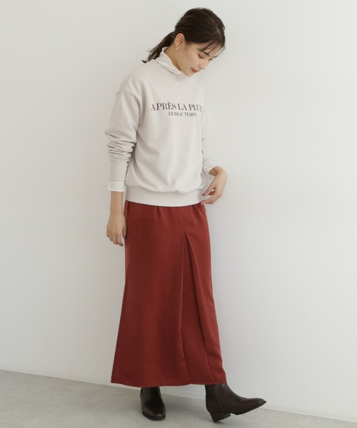 NATURAL BEAUTY BASIC(ナチュラルビューティーベーシック)の「ロゴ裏毛プルオーバー(スウェット・レディース・チャコールグレー/グレー/オフホワイト・MEDIUM)」の18枚目の写真