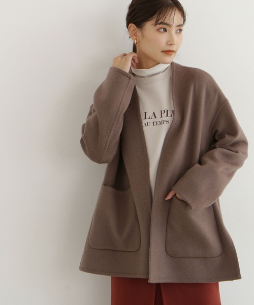 NATURAL BEAUTY BASIC(ナチュラルビューティーベーシック)の「ロゴ裏毛プルオーバー(スウェット・レディース・チャコールグレー/グレー/オフホワイト・MEDIUM)」の22枚目の写真