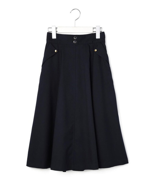 LAISSE PASSE（レッセパッセ）の「フロントボタンカラースカート（スカート・レディース・キナリ/チョコ/ライトピンク/ライトグレー/ネイビー/ベージュ・LARGE/MEDIUM/X-SMALL/SMALL）」の5枚目の写真