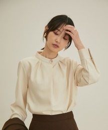 VIS | ビッグ釦バンドカラーシャツ(シャツ/ブラウス)