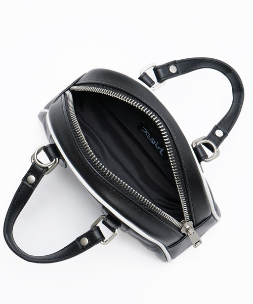 X-girl（エックスガール）の「2WAY MINI BOSTON BAG（ショルダーバッグ・レディース・ブラック/イエロー/バーガンディー・ONE SIZE）」の9枚目の写真