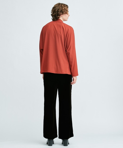 Lui's(ルイス)の「VISCOSE混ストレッチモックネックプルオーバー(Tシャツ/カットソー・メンズ・ホワイト/ブラック/ブラウン・FREE)」の10枚目の写真