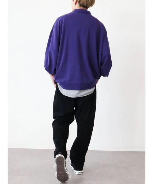 CRAFT STANDARD BOUTIQUE(クラフトスタンダードブティック)の「【BIG】ピグメントダイハーフZIPスウェット *(スウェット・メンズ・レッド/ライトグレー/パープル/チャコールグレー・LL/L/M)」の16枚目の写真