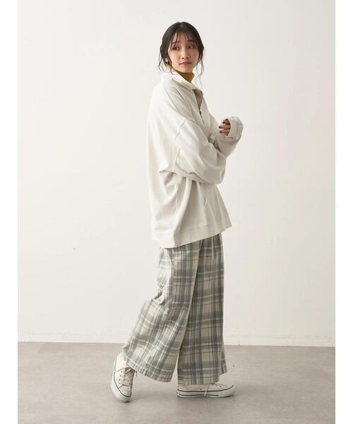 CRAFT STANDARD BOUTIQUE(クラフトスタンダードブティック)の「【BIG】ピグメントダイハーフZIPスウェット *(スウェット・メンズ・レッド/ライトグレー/パープル/チャコールグレー・LL/L/M)」の20枚目の写真