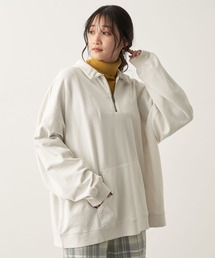 【BIG】ピグメントダイハーフZIPスウェット　＊