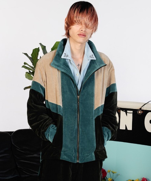 SON OF THE CHEESE(サノバチーズ)の「【SON OF THE CHEESE(サノバチーズ)】Corduroy Track JKT(ジャージ・メンズ・ブラウン・MEDIUM/LARGE)」の2枚目の写真