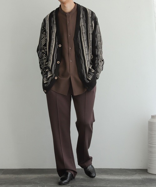 SENSE OF PLACE by URBAN RESEARCH（センスオブプレイスバイアーバンリサーチ）の「『ユニセックス』マルチカラーケーブルカーディガン（カーディガン/ボレロ・メンズ・ブラック/ブルー・MEDIUM/LARGE）」の11枚目の写真