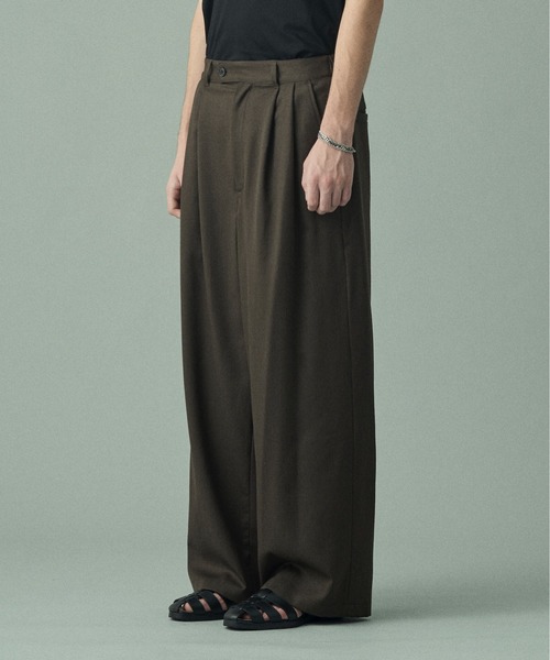 AIR TWILL WIDE PANTS(JUHA)