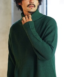 タートルネック ワッフル畦編み ニット セーター