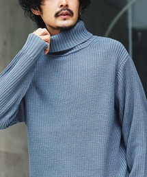 タートルネック ワッフル畦編み ニット セーター