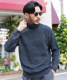 タートルネック ワッフル畦編み ニット セーター