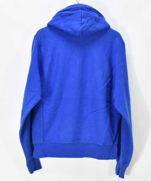 Champion(チャンピオン)の「【ヴィンテージ古着】Y2K Champion / チャンピオン リバースウィーブ ロゴ スウェットパーカー(パーカー・メンズ・ブルー・SMALL)」の2枚目の写真