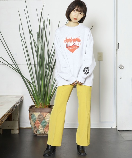 SOMETHING(サムシング)の「SOMETHING/サムシング FLARE PANTS フレアパンツ スラックス(スラックス・レディース・イエロー/レッド/ブラウン/グリーン/ブラック・M/XS/S)」の19枚目の写真