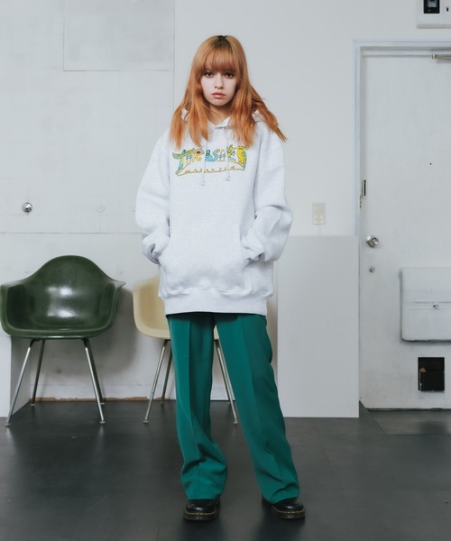 SOMETHING(サムシング)の「SOMETHING/サムシング FLARE PANTS フレアパンツ スラックス(スラックス・レディース・イエロー/レッド/ブラウン/グリーン/ブラック・M/XS/S)」の22枚目の写真