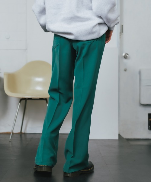 SOMETHING(サムシング)の「SOMETHING/サムシング FLARE PANTS フレアパンツ スラックス(スラックス・レディース・イエロー/レッド/ブラウン/グリーン/ブラック・M/XS/S)」の21枚目の写真