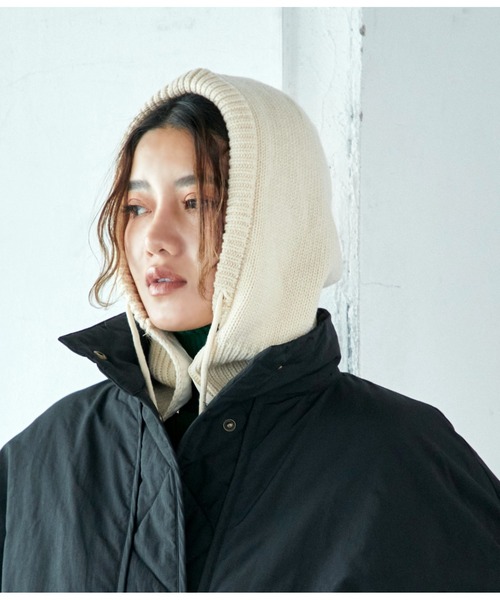 Settimissimo（セッティミッシモ）の「ニットバラクラバ（ニットキャップ/ビーニー・レディース・ブラック/ピンク/アイボリー・FREE）」の2枚目の写真