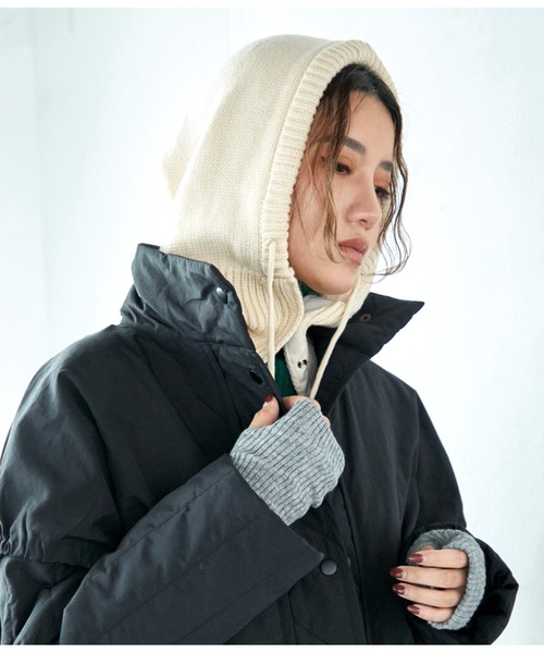 Settimissimo（セッティミッシモ）の「ニットバラクラバ（ニットキャップ/ビーニー・レディース・ブラック/ピンク/アイボリー・FREE）」の4枚目の写真