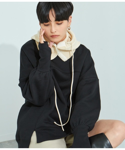 Settimissimo（セッティミッシモ）の「ニットバラクラバ（ニットキャップ/ビーニー・レディース・ブラック/ピンク/アイボリー・FREE）」の8枚目の写真