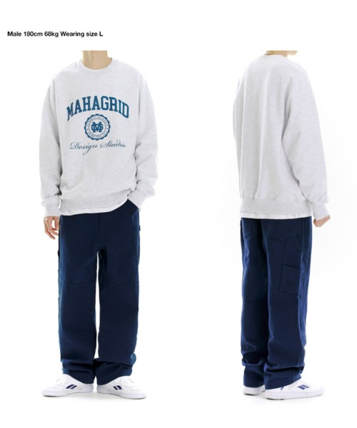 『mahagrid/マハグリッド』AUTHENTIC SWEATSHIRT/カレッジロゴ ロングスリーブスウェットシャツ（スウェット）｜MAHAGRID（マハグリッド）