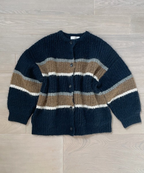 Vicente（ヴィセンテ）の「Color knit cardigan（カーディガン/ボレロ・レディース・ネイビー/ホワイト・FREE）」の10枚目の写真